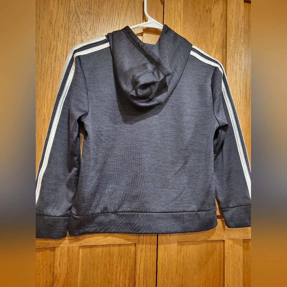 Boys Adidas Black and White Hoodie.  Boys Size 8 - Picture 2 of 8